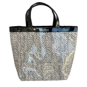 MaxMara Cabas Polka Dot Black and White Tote